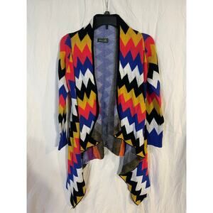 Maude Womens large vibrant cardigan sweater